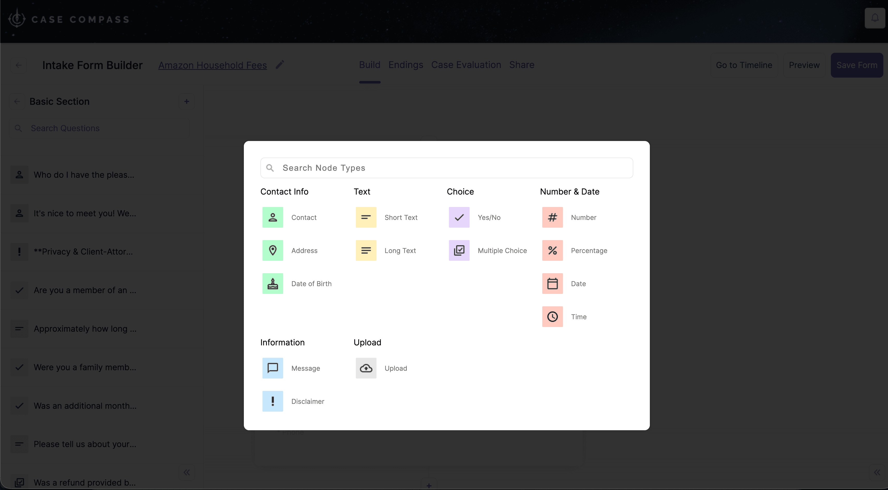 Intake Form Builder