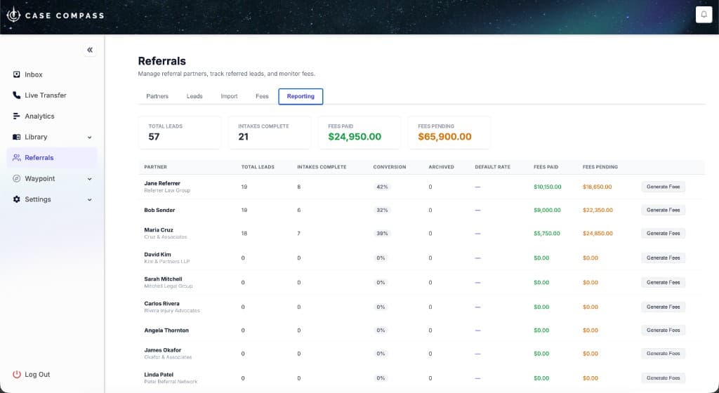 Referral Reporting